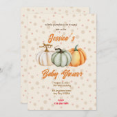 Pumpkin Baby Dusche Einladung (Vorne/Hinten)