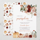 Pumpkin Baby Dusche Einladung (Vorne/Hinten)
