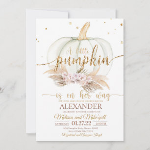 Pumpkin Baby Dusche Einladung Boho pampas Bhemia