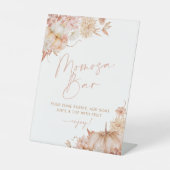 Pumpkin Baby Dusche Fall Mimosa Momosa Bar Sign Sockelschild (Vorderseite)