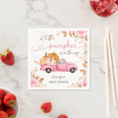Pumpkin Baby Dusche Fall Pink Truck Party Paper Serviette (Beispiel)
