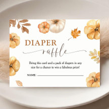 Pumpkin Baby Dusche Fall Windeln Raffle