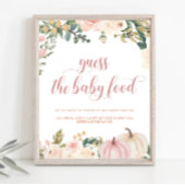Pumpkin Baby Dusche Floral Ratet das Baby Food Poster