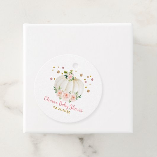 Pumpkin Baby Dusche Geschenkanhänger (Beispiel)