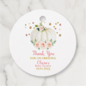 Pumpkin Baby Dusche Geschenkanhänger (Vorderseite)