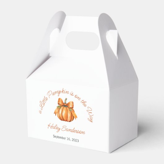 Pumpkin Baby Dusche, Little Pumpkin ist auf dem We Geschenkschachtel (Vorderseite)