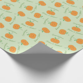 Pumpkin Baby Dusche Niedlicher Fall Geschenkpapier