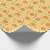 Pumpkin Baby Dusche Niedlicher Fall Geschenkpapier (Ecke)