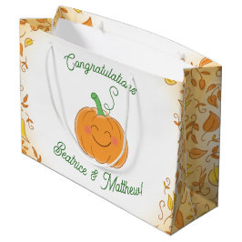 Pumpkin Baby Dusche Niedlicher Fall Große Geschenktüte