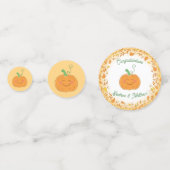 Pumpkin Baby Dusche Niedlicher Fall Konfetti (Vorderseiten)