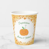 Pumpkin Baby Dusche Niedlicher Fall Pappbecher (Vorderseite)