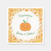 Pumpkin Baby Dusche Niedlicher Fall Serviette (Vorderseite)