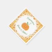 Pumpkin Baby Dusche Niedlicher Fall Serviette (Ecke)