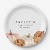 Pumpkin Baby Dusche Pappteller (Vorderseite)