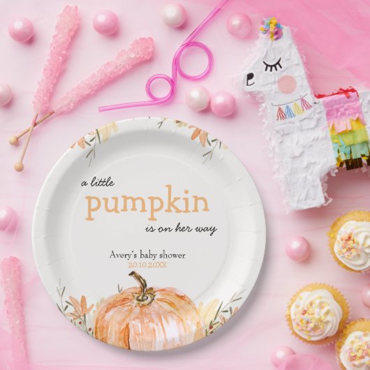 Pumpkin Baby Dusche Pappteller (Party)