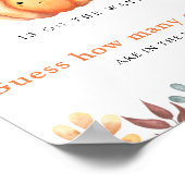 Pumpkin Baby Dusche Rate wie viele Bonbons Poster (Ecke)