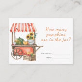 Pumpkin Baby Dusche Rate wie viele Kürbis Wild Begleitkarte (Vorderseite)