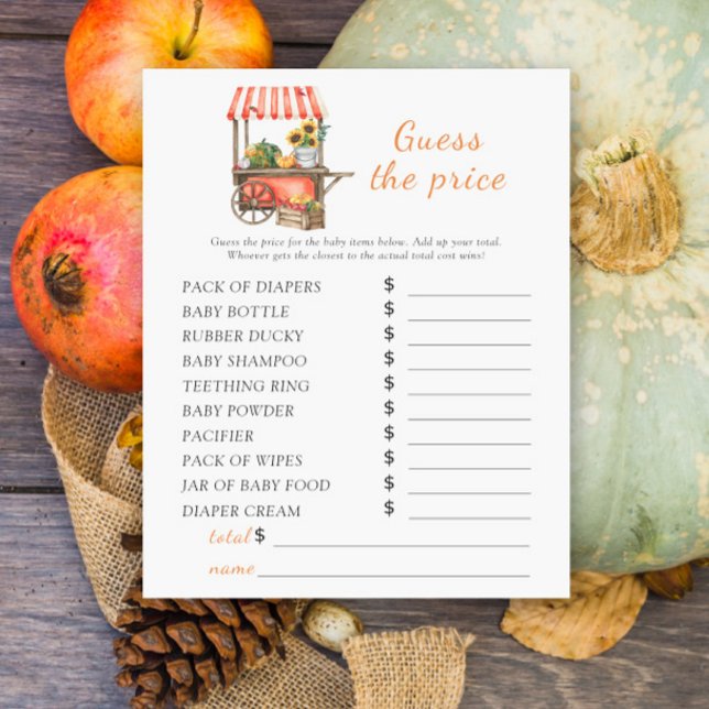 Pumpkin Baby Dusche - Raten Sie das Preis Spiel (Von Creator hochgeladen)