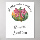Pumpkin Baby Dusche Raten Sie das süße Chaos Poster (Vorne)