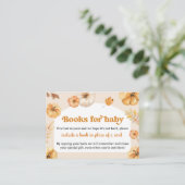 Pumpkin Baby Dusche Retro Fall Book for Baby Begleitkarte (Stehend Vorderseite)