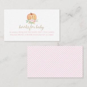 Pumpkin Baby Dusche Rosa Blumenbücher für Babys Begleitkarte