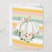 Pumpkin Baby Dusche, rosa Gold Elegant Einladung (Rückseite)