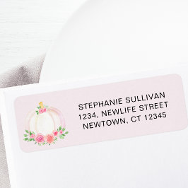 Pumpkin Baby Dusche Rosa Rücksendeadresse