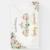 Pumpkin Baby Dusche Rosa und Gold Empfang Banner (Vertikal)