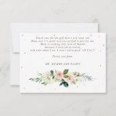 Pumpkin Baby Dusche rot rot und Gold Danke (Rückseite)