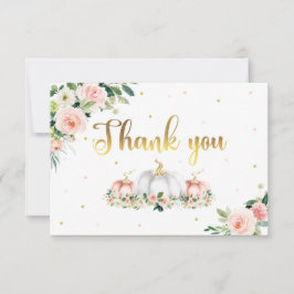 Pumpkin Baby Dusche rot rot und Gold Danke