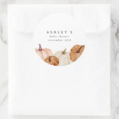 Pumpkin Baby Dusche Runder Aufkleber (Tasche)
