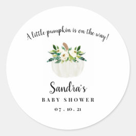 Pumpkin Baby Dusche Runder Aufkleber