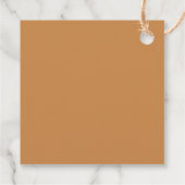 Pumpkin Baby Dusche Rustic Orange Vielen Dank Geschenkanhänger (Rückseite)