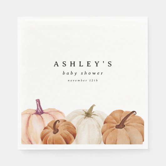 Pumpkin Baby Dusche Serviette (Vorderseite)