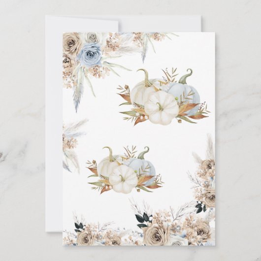 Pumpkin Baby Dusche Unsere kleine Pumpkin Einladung (Rückseite)