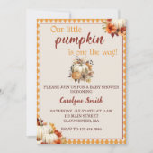Pumpkin Baby Dusche Unsere kleine Pumpkin Einladung (Vorderseite)