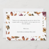 Pumpkin Baby Dusche Vielen Dank Dankeskarte (Rückseite)