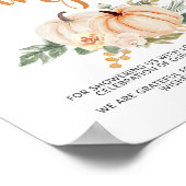 Pumpkin Baby Dusche Vielen Dank, dass Sie untersch Poster (Ecke)