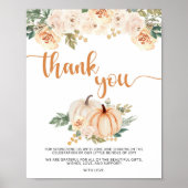 Pumpkin Baby Dusche Vielen Dank, dass Sie untersch Poster (Vorne)