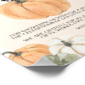 Pumpkin Baby Dusche Vielen Dank, dass Sie untersch Poster (Ecke)