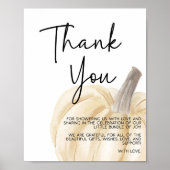 Pumpkin Baby Dusche Vielen Dank, dass Sie untersch Poster (Vorne)