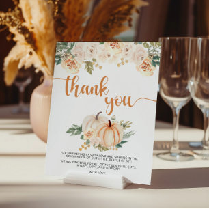 Pumpkin Baby Dusche Vielen Dank, dass Sie untersch Poster