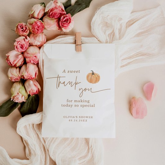 Pumpkin Baby Dusche Vielen Dank, Fall Baby Geschenktütchen