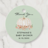 Pumpkin Baby Dusche Vielen Dank Geschenkanhänger (Vorderseite)