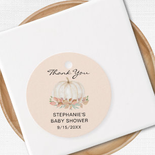 Pumpkin Baby Dusche Vielen Dank Geschenkanhänger
