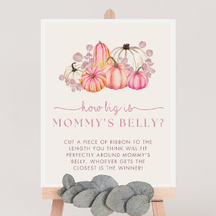Pumpkin Baby Dusche Wie groß ist Mama's Bauchzeich Poster