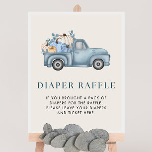 Pumpkin Baby Dusche Windeln Raffle-Zeichen Poster