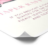 Pumpkin Baby Dusche Windeln Raffle-Zeichen Poster (Ecke)