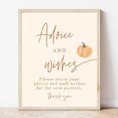 Pumpkin Baby Duschhilfe und Wünsche Karten Poster