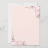 Pumpkin Baby Duschmädchen Rosa Blütenfall Herbst Einladung (Rückseite)